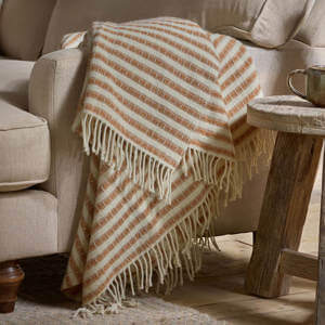 Nkuku Sanval Wool Throw Rust